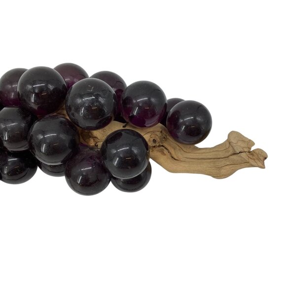 VTG 60’s MCM Extra Large Purple & Clear & White Lucite Acrylic Grapes 3 Clusters - Picture 12 of 15